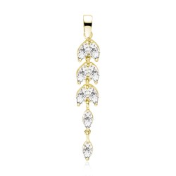 Pandantiv argint placat cu aur galben cu pietre DiAmanti Z2063CG_W-DIA (Argint 925‰ 1,7 g.)